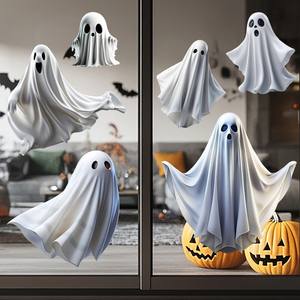 2026 Halloween <span class=keywords><strong>Stickers</strong></span> <span class=keywords><strong>Muraux</strong></span> PVC Adsorption Électrostatique Fantôme Citrouille Araignée Toile Fenêtre Verre Décoration Transfrontalière - Product Image 3