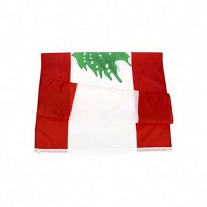 Drapeau national du Liban TOTEM en polyester 100% (3x5 pieds) imprimé en sérigraphie, vert, blanc, rouge – Drapeaux nationaux de tous les pays en gros - Product Image 5