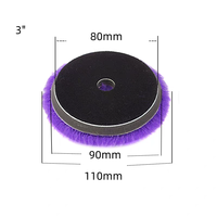 Tampon de polissage/lustrage en laine et éponge de 6 pouces de qualité supérieure pour polisseuse de voiture, idéal pour le detailing automobile sur carrosseries, avec une grande durabilité