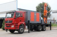 Usine Offre Spéciale FYT200 monté sur camion plate-forme de forage de puits d'eau 200m petit moteur de boîte de vitesses de perceuse de forage pneumatique utilisé