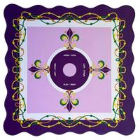 Juego de Fichas de Mahjong Americanas de Acrílico de 2 Capas con Purpurina Morada, Diseño Personalizado de Lujo de Mac Miller Laissez Les Bons Temps Rouler, Venta al Por Mayor