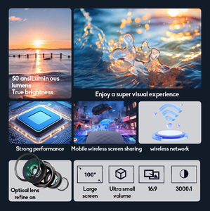 โปรเจคเตอร์วิดีโอขนาดพกพาแบบมินิ OEM โปรเจคเตอร์ LED แบบพกพา ราคาประหยัด พร้อม Wifi สำหรับโฮมเธียเตอร์อัจฉริยะ - Product Image 2