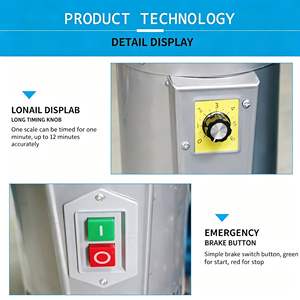Déshydrateur de chaussures industriel électrique en acier inoxydable de grande capacité, centrifugeuse, machine de nettoyage de tapis et de tapis de sol de voiture - Product Image 5