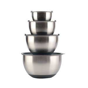 Stainless Steel Mixing <b>Bowl</b> Set <b>With</b> Airtight <b>Lids</b>, Grey - Product Image 1