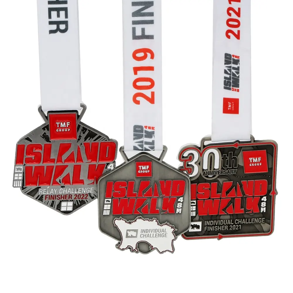 Manufacturer Wholesale Custom Race Blank Zinc Alloy 3D Gold Award Marathon Running Custom Metal Sport Medal With Ribbon