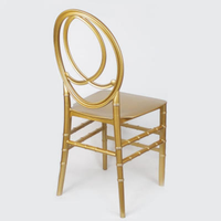 Chaise phoenix bon marché de haute qualité pour hôtel, mariage, restauration, taille adulte, métal empilé doré