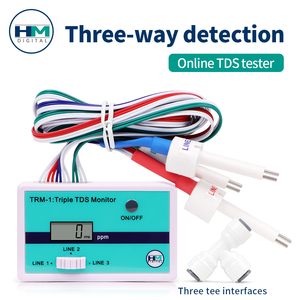 เครื่องวัดคุณภาพน้ำดิจิตอล TRM-1 แบบสามหัววัด TDS หน้าจอ HD แสดงผล 0~9990ppm พร้อมข้อต่อแบบ Tees - Product Image 3