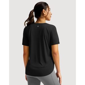 2025 mujeres negro XL gimnasia entrenamiento Tops manga corta ajuste suelto UPF 50 + protección solar camisetas atléticas para correr - Product Image 3