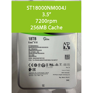 Disque dur SAS d'entreprise ST18000NM004J 18 To, 7200 tr/min, cache 256 Mo, transmission de données 24/7, serveurs de stockage NAS haute performance - Product Image 1