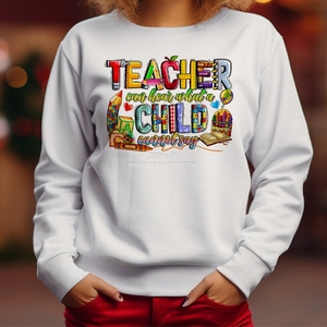 L'insegnante può sentire ciò che un bambino non può dire autismo Puzzle pezzo di trasferimento DTF stampa ferro su adesivo sacchetti indumento abbigliamento - Product Image 2