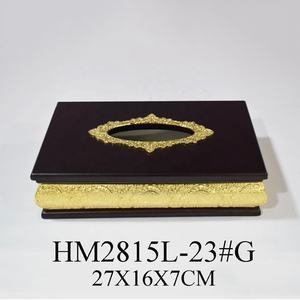 Металлический деревянный красивый держатель для салфеток на заказ, роскошная декоративная коробка для салфеток с крышкой - Product Image 2