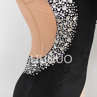 LIUHUO Justaucorps de gymnastique rythmique pour filles grande taille vêtements de danse exotique Enfants Performance Robe de danse pour femmes Costumes personnalisés