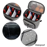 Individuell bedruckbare, auslaufsichere, isolierte Kühltasche mit Fächern für Lebensmittel und Wein, ideal für Picknick und Outdoor-Aktivitäten.