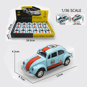 Auto Giocattolo per Bambini da 12CM con Luci e Musica, Porte Apribili, in Lega Metallica - Product Image 1