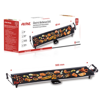 Barbecue électrique AKANE 1800W, plaque de cuisson antiadhésive de 900 mm, pour la cuisine familiale et les fêtes