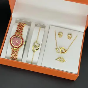 Fashion Unique Product Rings Jewelry Gifts Finger Ring Watch for Women Gifts Set