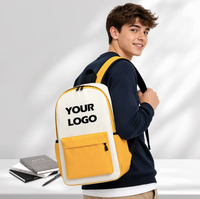 Sac à dos scolaire tendance en gros pour adolescents, léger, grande capacité, pour ordinateur portable, imperméable, multi-poches, en polyester, avec logo personnalisé