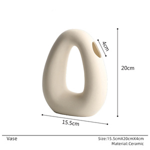 Vaso in Ceramica Semplice Stile Europeo, Contenitore Moderno per Composizioni Floreali, Decorazione Casa e Regalo - Product Image 3