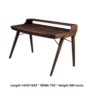 Escritorio de Computadora de Madera Sólida, Estilo Moderno, Mesa de Escritorio para Oficina en Casa, Estación de Trabajo Personalizada para Sala de Estudio o Dormitorio