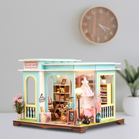 Lindo Kit de Casa en Miniatura de Tienda de Sastrería con Luz LED, Kit de Casa de Muñecas de Tienda de Sastrería con LED y Muebles para Regalo