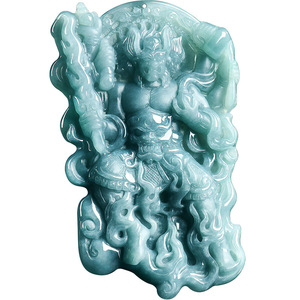 Colgante Étnico de Jadeíta Natural Grado A, Jade Azul Fuego y Agua, para Hombre y Mujer - Product Image 5