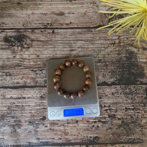 Pulsera de madera de agar Vintage para hombre Cuentas perfumadas de madera natural estilo masculino - Product Image 1