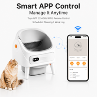 Bac à litière automatique pour chat, bac à litière autonettoyant intelligent avec capteurs de sécurité, contrôle des odeurs, fabricant OEM en gros