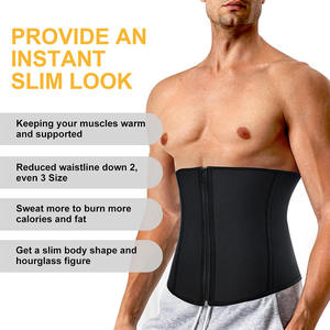 Reductor <span class=keywords><strong>Abdom</strong></span> Hombre Colombianas Para Hombre Entrenador De Cintura Neopreno Para Hombre Con Cremallera - Product Image 5