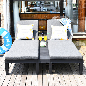 Adjustable Outdoor Pool Beach Lounge Chair Swimming <strong>Sun</strong> <strong>Rattan</strong> <strong>Lounger</strong> With Cusions - Product Image 2