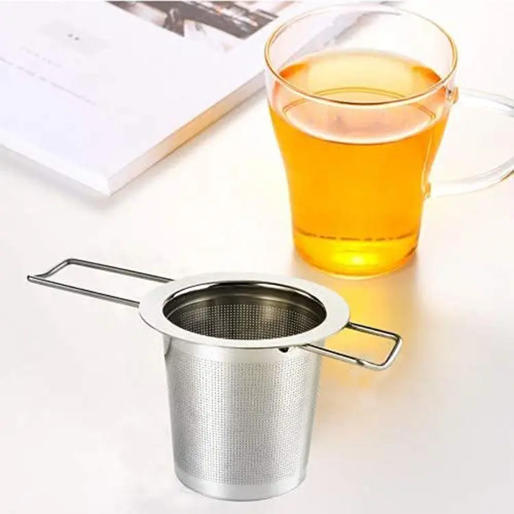 Portable Small Easy Clean Direct Soak Handle Silicone Strainer Loose Leaf Tea Infuser