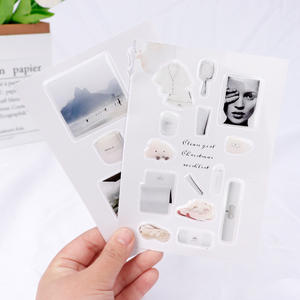 Logotipo personalizado de fábrica A6 hojas de corte de beso 3D resina epoxi funda de teléfono pegatina impresión impermeable cúpula regalo pegatinas - Product Image 3