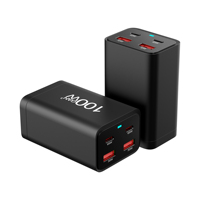 Chargeur USB C 100W 4 ports, chargeur de bureau PD 65W GaN, station de charge rapide pour iPhone, iPad, tablette et ordinateur portable