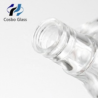 Bouteille de parfum et de whisky XO en verre vide de 700 ml, de forme irrégulière, plate et ronde, de luxe, personnalisée, avec bouchon premium