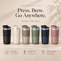 Mug de voyage isotherme en acier inoxydable, nouvelle version améliorée, avec filtre, pour café, OEM ODM, vente en gros