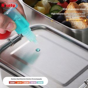 BPA FREE 304 Stainless Steel Children's Student <b>Lunch</b> <b>Box</b> Sealed Food Grade Portable Outdoor Picnic Storage <b>Box</b> - Product Image 2