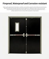 Porte coupe-feu en acier inoxydable certifiée UL, anti-corrosion, résistante au feu, pour cuisine et laboratoire