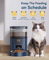NEUER Automatischer Tierfutterautomat 4L Kapazität Intelligenter Tierfutterspender Automatischer Hunde- und Katzenfutterautomat mit Edelstahlschüssel