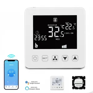 Smart Wi-Fi Czarny Wifi Thermostat zentrale Klimaanlage für Gebläse kon vektoren Kühlsystem HY08AC-4 WIFI