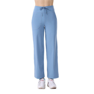 Custom Sports Joggers Logo French Terry Workout Gym Loose Fitting Pantalones <span class=keywords><strong>de</strong></span> chándal <span class=keywords><strong>de</strong></span> pierna ancha Calidad Casual Training Set <span class=keywords><strong>para</strong></span> <span class=keywords><strong>mujeres</strong></span> - Product Image 3