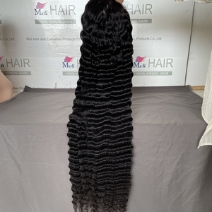 Cheveux brésiliens ondulés longs de 32 à 40 pouces pour perruque HD 13x4 pour femmes noires, prêts à être expédiés - Product Image 1