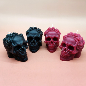 Velas con Forma de Calavera, Decoración de Terror y Novedosa, Velas Decorativas Temáticas para el Hogar, Accesorios para Fiestas de Halloween y Navidad - Product Image 4