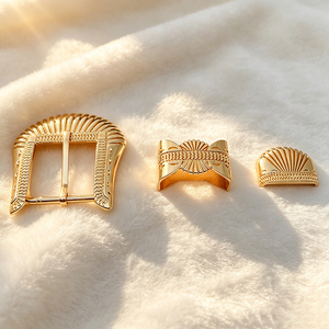 Hebillas de Cinturón de Metal de 25 mm, Juego de Tres Piezas, Hebilla de Cinturón con Patrón Occidental de Aleación de Zinc para Mujer - Product Image 1