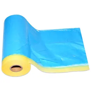 Filme adesivo de pré-adesivo para drape, plástico transparente, azul, pré-adesivo para pintador