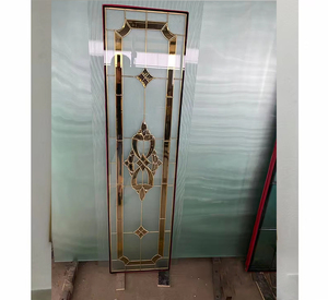 زجاج مقسى ملون مزخرف مرصع بنقوش مخصصة مع هيكل صلب لبناء النوافذ والأبواب - Product Image 2