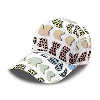 Gorra de Béisbol Curva de 6 Paneles Personalizable y Elegante con Patrones de Cono Hebreos, Ajustable, Unisex, Impresión por Transferencia de Calor, Casual para Exteriores