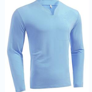 2025 <span class=keywords><strong>Amazon</strong></span> Export New Hot Selling Fitness Camiseta deportiva de gran tamaño para <span class=keywords><strong>hombre</strong></span> Elástico y cómodo de manga larga con cuello en V - Product Image 1
