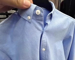 Camisa de Manga Larga de Algodón Twill para <span class=keywords><strong>Hombre</strong></span> <span class=keywords><strong>Tommy</strong></span>, Fácil de Cuidar, Color Sólido, Estilo Oxford, para Primavera y Otoño, Informal de Negocios, Combinable con Todo - Product Image 3