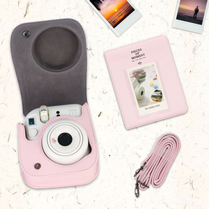 Fuji <span class=keywords><strong>Instax</strong></span> <span class=keywords><strong>Mini</strong></span> 12/11/<span class=keywords><strong>9</strong></span>/8 étui pour <span class=keywords><strong>appareil</strong></span> <span class=keywords><strong>photo</strong></span> avec album <span class=keywords><strong>photo</strong></span> sac en cuir PU avec poche et bandoulière réglable - Product Image 4