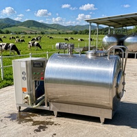 Réservoir de Refroidissement de Lait de Qualité Alimentaire en Acier Inoxydable OEM, Haute Efficacité, 300L, 500L, 800L, 5000L, Vente Directe Usine pour Exploitations Agricoles et Laitières