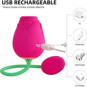Los Más Vendidos: Vibrador <span class=keywords><strong>de</strong></span> Doble Punta en Forma <span class=keywords><strong>de</strong></span> Rosa con 10 Modos, Estimulador <span class=keywords><strong>de</strong></span> Pezones y Clítoris, Huevo Vibrador Tipo Rosa, Juguetes Sexuales - Product Image 3
